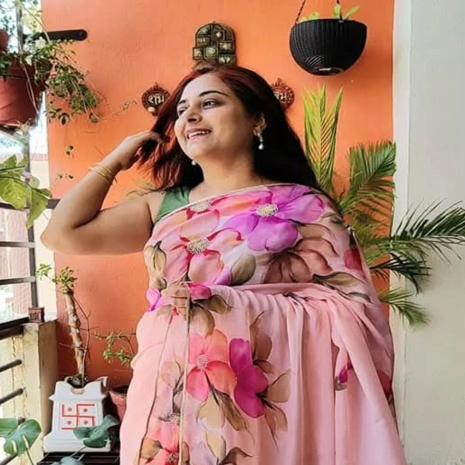 হ্যান্ড প্রিন্ট শাড়ি